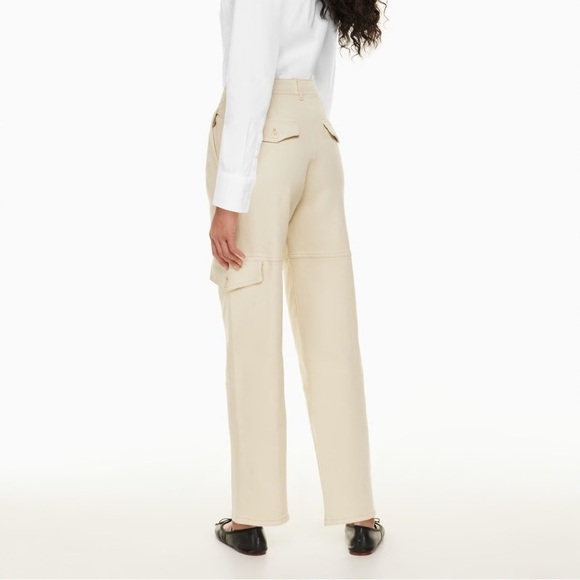 Aritzia Wilfred Maeve Cargo Pant Mid-rise twill cargo pants - Picture 3 of 13